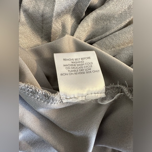 MODCLOTH Presentation Perfection Dress Gray Pleated Collared Textured Knit Pinup - Picture 12 of 13